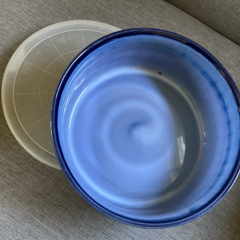 Sango Nova Blue Casserole (7” Round) Baking Dish 👩‍🍳 with storage lid!